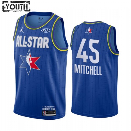 Barn Utah Jazz Tröja Donovan Mitchell 45 2020 All-Star Jordan Brand Blå Swingman Barn Utah Jazz Tröja Donovan Mitchell 45 2020 All-Star Jordan Brand Blå Swingman